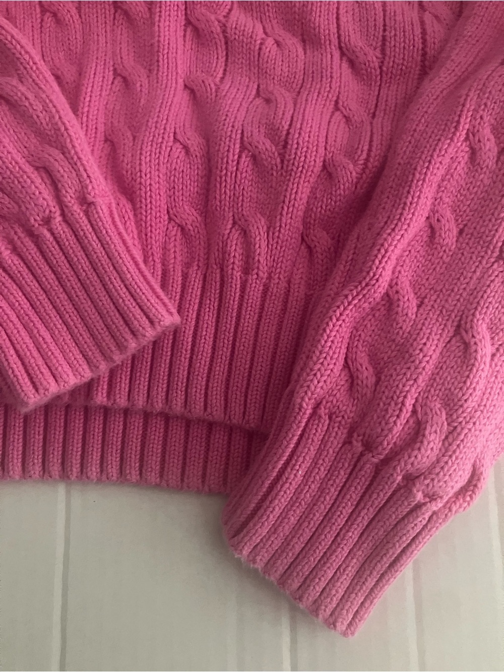 Ralph Lauren Sport Hot Pink Cable Knit Sweater - Picture 7 of 7